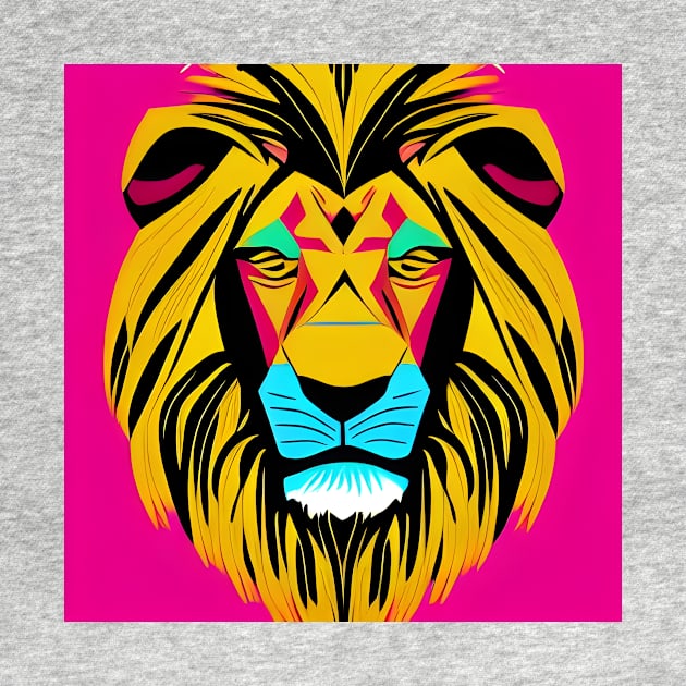 Colorful Lion by SmartPufferFish